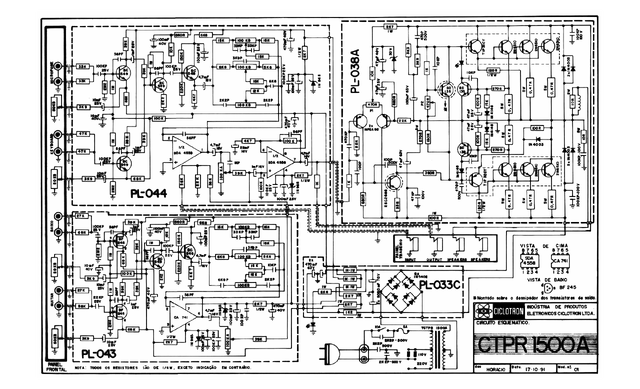 Manual Esquemático Ciclotron Amplificador CTPR 1500A