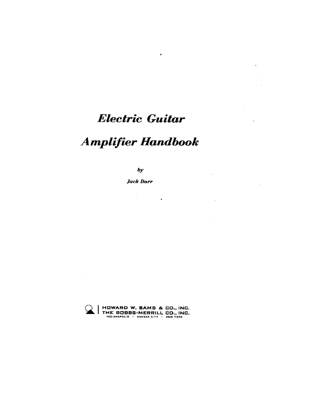 The Electric Guitar Amplifier Handbook J Darr(Sams 1973)WW