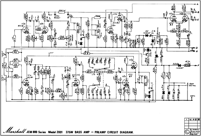 Manual de Esquema Marshall 2001 375W — PDF Técnico