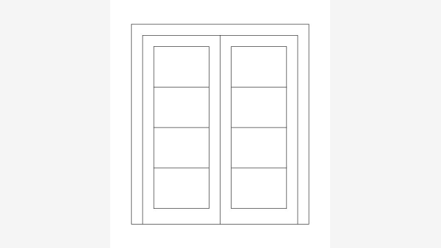 Desenho DWG JA92 Janela Abrir Padrão para Construção
