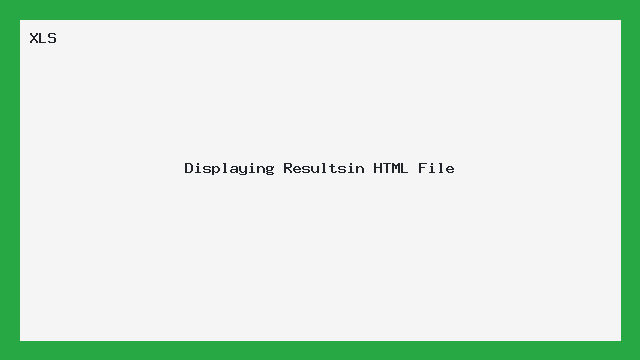 Exibir Resultados em HTML - Modelo XLS Editável
