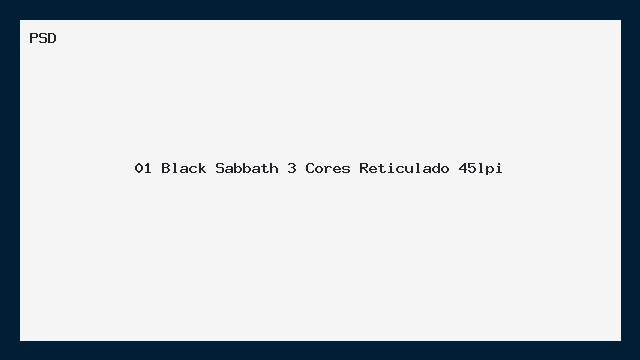 Black Sabbath Reticulado 3 Cores 45lpi — PSD