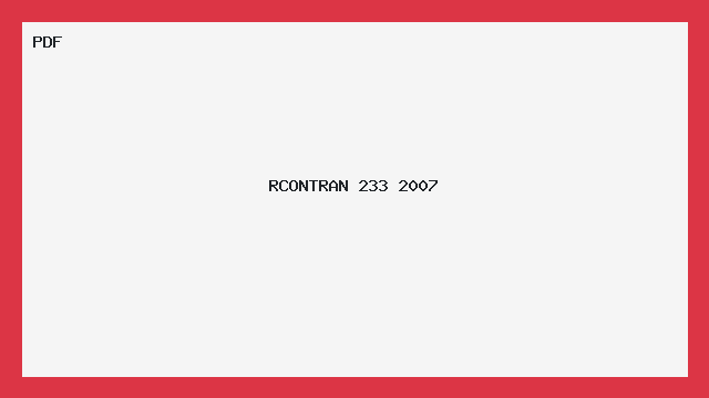 RCONTRAN 233 2007