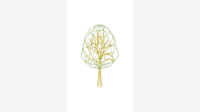 Árvore 3D Arbol 008 - DWG para projetos CAD