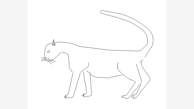 Gato em DWG – Bloco CAD pronto para uso