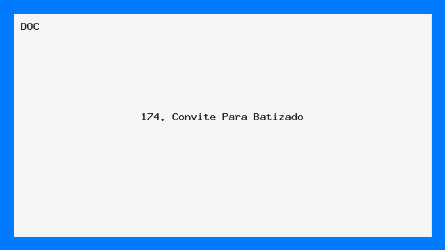 Convite para Batizado Modelo DOC Personalizável