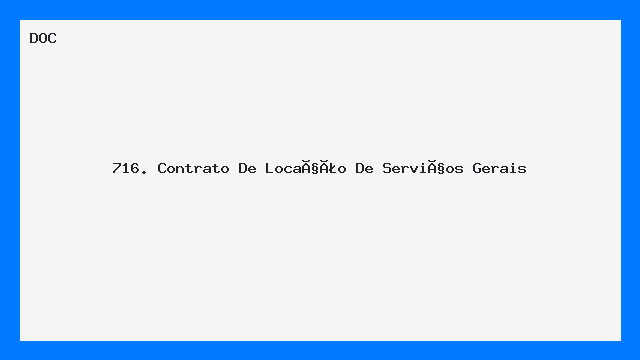 Contrato de Locação de Serviços Gerais Modelo Profissional