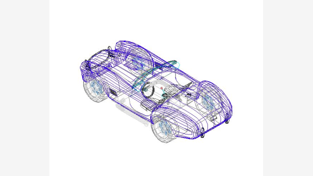 Coche 003 — Modelo DWG 3D pronto para uso