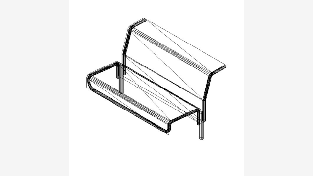 Banco Urbano 3D DWG - Modelo Detalhado 119KB