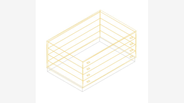 Cômoda 3D DWG - Modelo detalhado para projetos