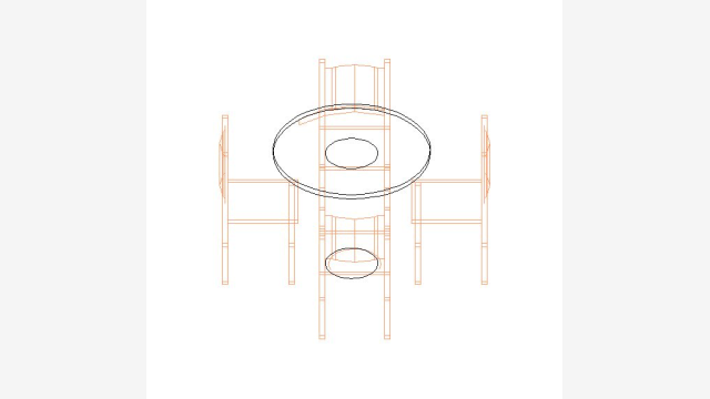 Mesa 007 DWG – Modelo 3D detalhado para projetos