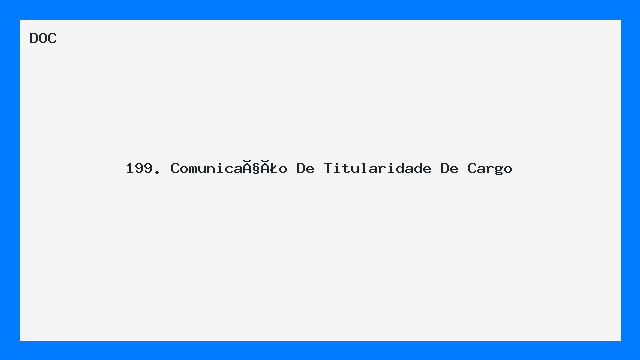Comunicação de Titularidade de Cargo – Modelo Profissional