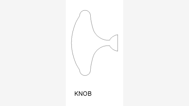 Bloco DWG Knob para Projetos CAD Baixe Agora