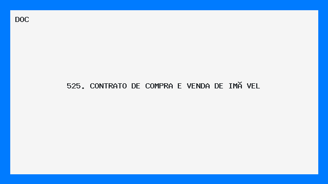 Contrato de Compra e Venda de Imóvel Modelo Pronto DOC
