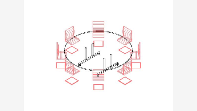 Mesa 3D Modelo 005 DWG - Mobiliário Pronto para Uso