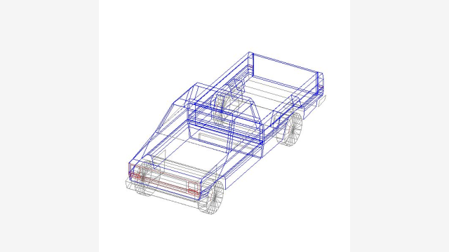 Pickup 3D em DWG - Download pronto para CAD