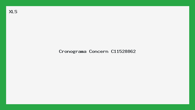 Cronograma Concern C11528862 - Modelo XLS para Gestão