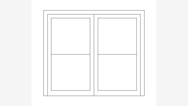 DWG Janelas Ja67 — Bloco CAD de Janela Abrir