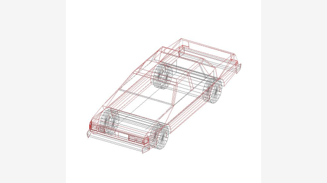 PLANTA 3D DWG C Lsedan - Bloco detalhado para projetos