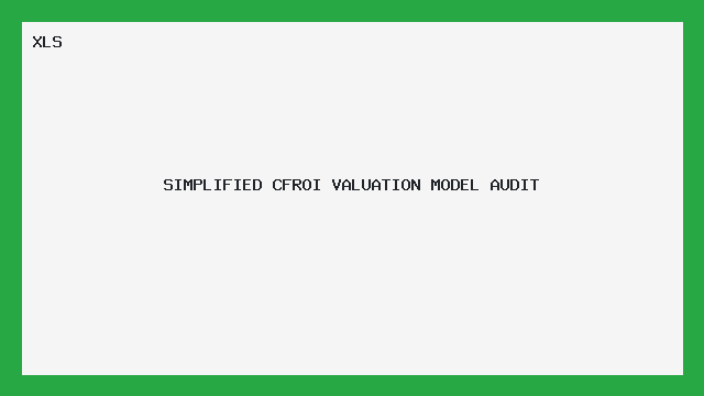 Modelo Simplificado de Avaliação CFROI XLS