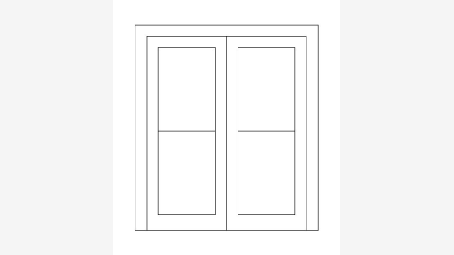 Desenho DWG Janelas Ja52 – Bloco de Abertura Realista