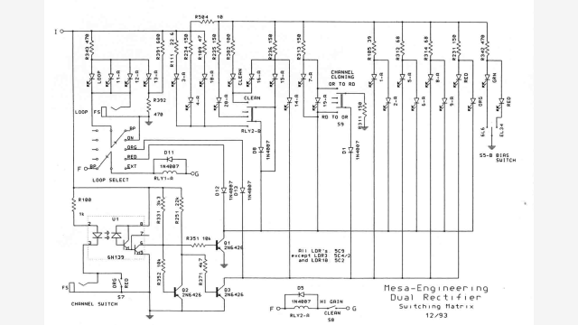 Matriz de Comutação Mesa Boogie Dual Rectifier