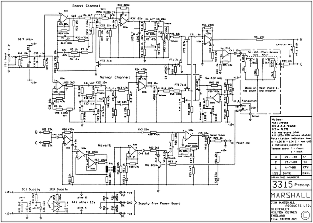 Esquema Marshall 150W 3315/5150 PDF