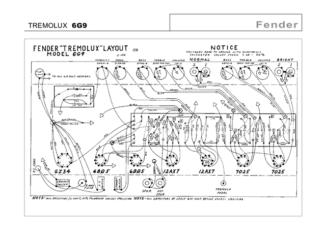 Manual de Esquema Fender Tremolux 6G9 PDF