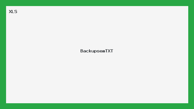 Planilha BackupsemTXT Excel pronta para uso