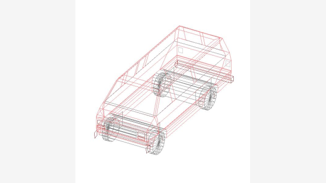 Desenho DWG Van1 — Bloco 3D pronto para usar