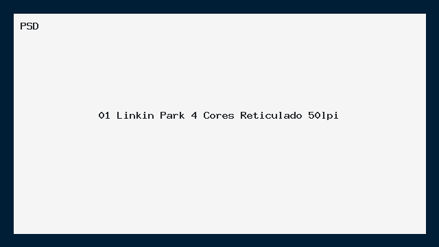 Linkin Park 4 Cores Reticulado 50lpi — PSD Pronto