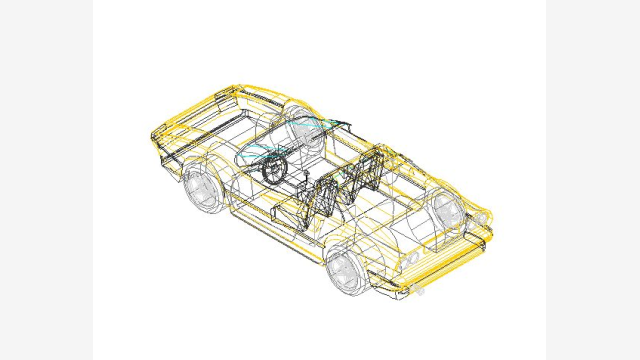 Coche 004 - Bloco 3D DWG para Projetos Automotivos