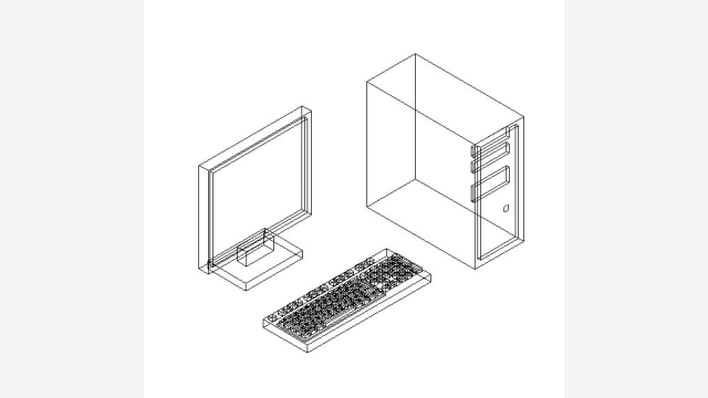 Bloco DWG PC 001 — Modelo 3D detalhado para projetos
