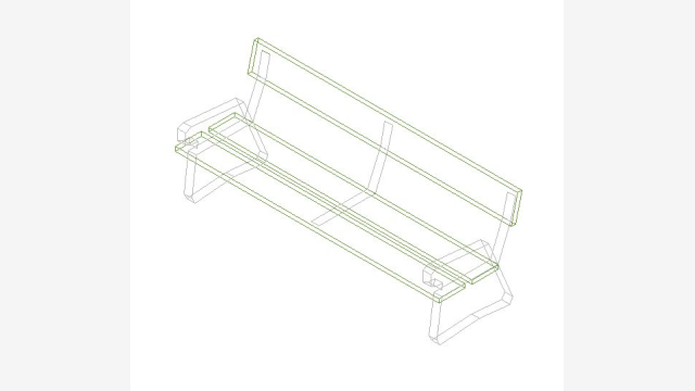Banco Urbano 3D DWG - Modelo Detalhado para CAD
