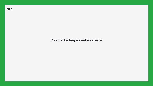 Planilha Controle de Despesas Pessoais XLS - Fluxo de Caixa
