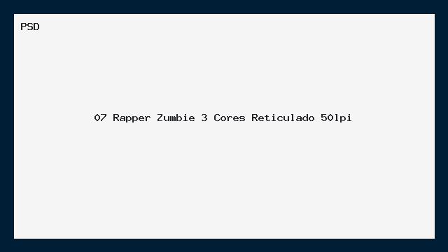Rapper Zumbie 3 Cores Reticulado 50lpi PSD