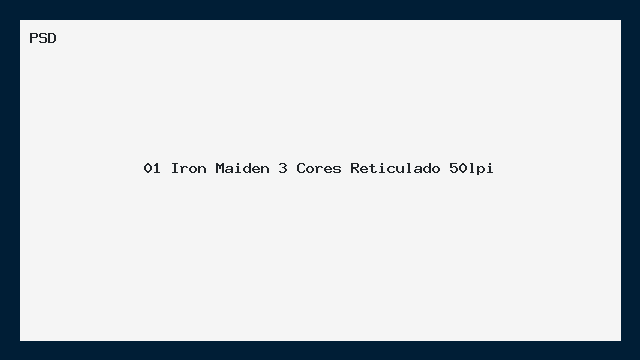 Iron Maiden 3 Cores Reticulado 50lpi PSD