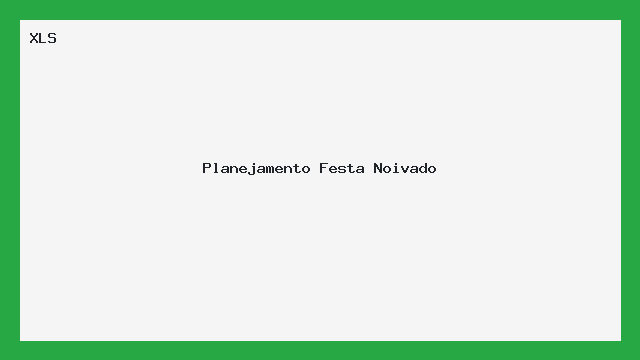 Planilha Completa Planejamento Festa de Noivado - Excel