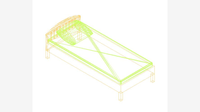 Cama 3D Modelo Moderno Cama 004 DWG