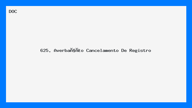 Averbação e Cancelamento de Registro Modelo Pronto DOC