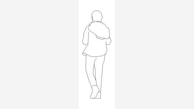 Bloco DWG Pessoas Dpm7 — Figura Humanizada 2D