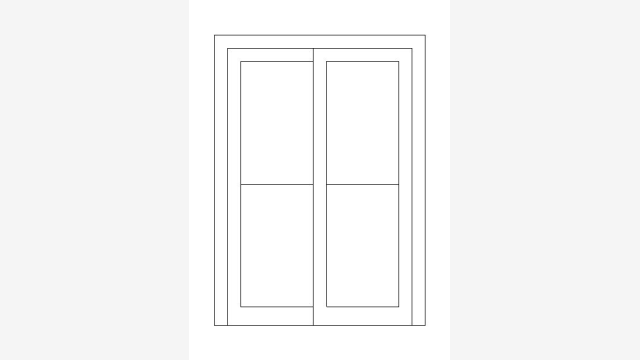 Desenho DWG Jc62 Janela de Correr Construtiva