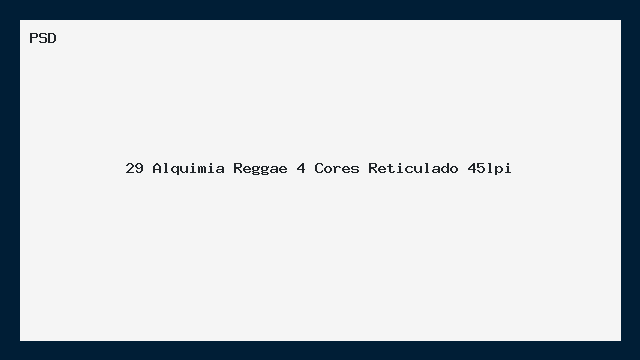 Alquimia Reggae 4 Cores Reticulado 45lpi PSD