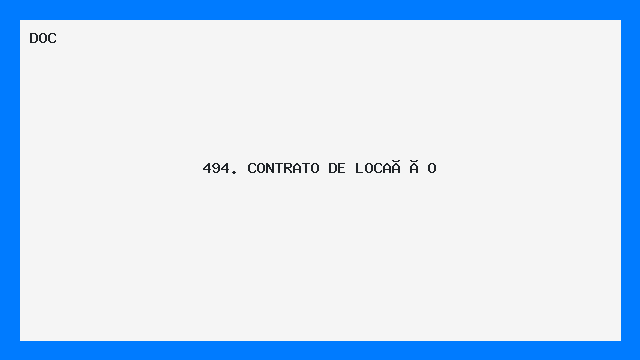 Contrato de Locação Residencial e Comercial Modelo DOC