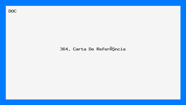 Carta de Referência Profissional Modelo DOC