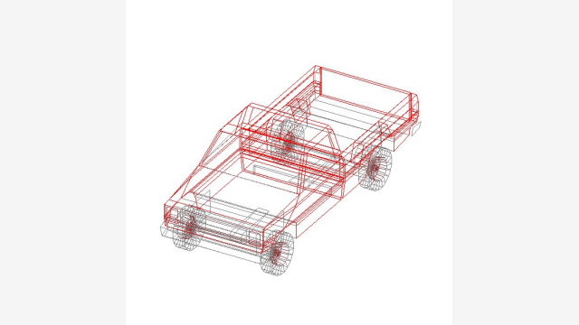 Pickupa - Bloco 3D DWG pronto para uso