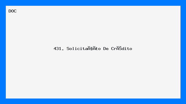 Modelo de Solicitação de Crédito Profissional DOC