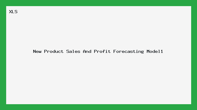 Modelo Excel Previsão de Vendas e Lucro para Produto Novo
