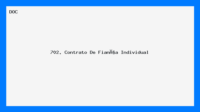 Contrato de Fiança Individual Modelo Pronto DOC