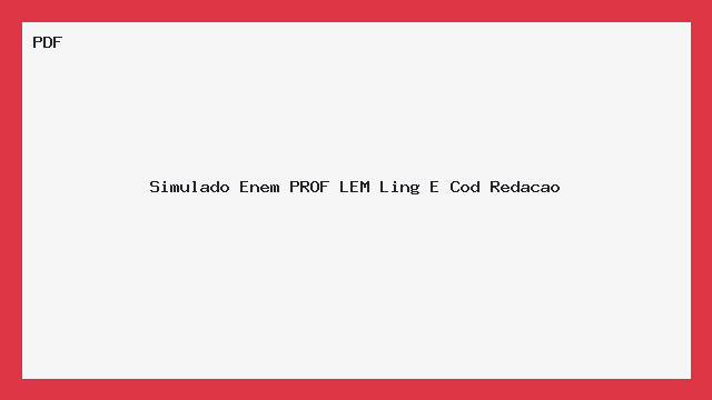 Simulado Enem PROF LEM Ling E Cod Redacao